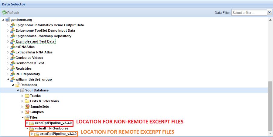 exRNA Tools - Using Remote (FTP) Storage for exceRpt - The